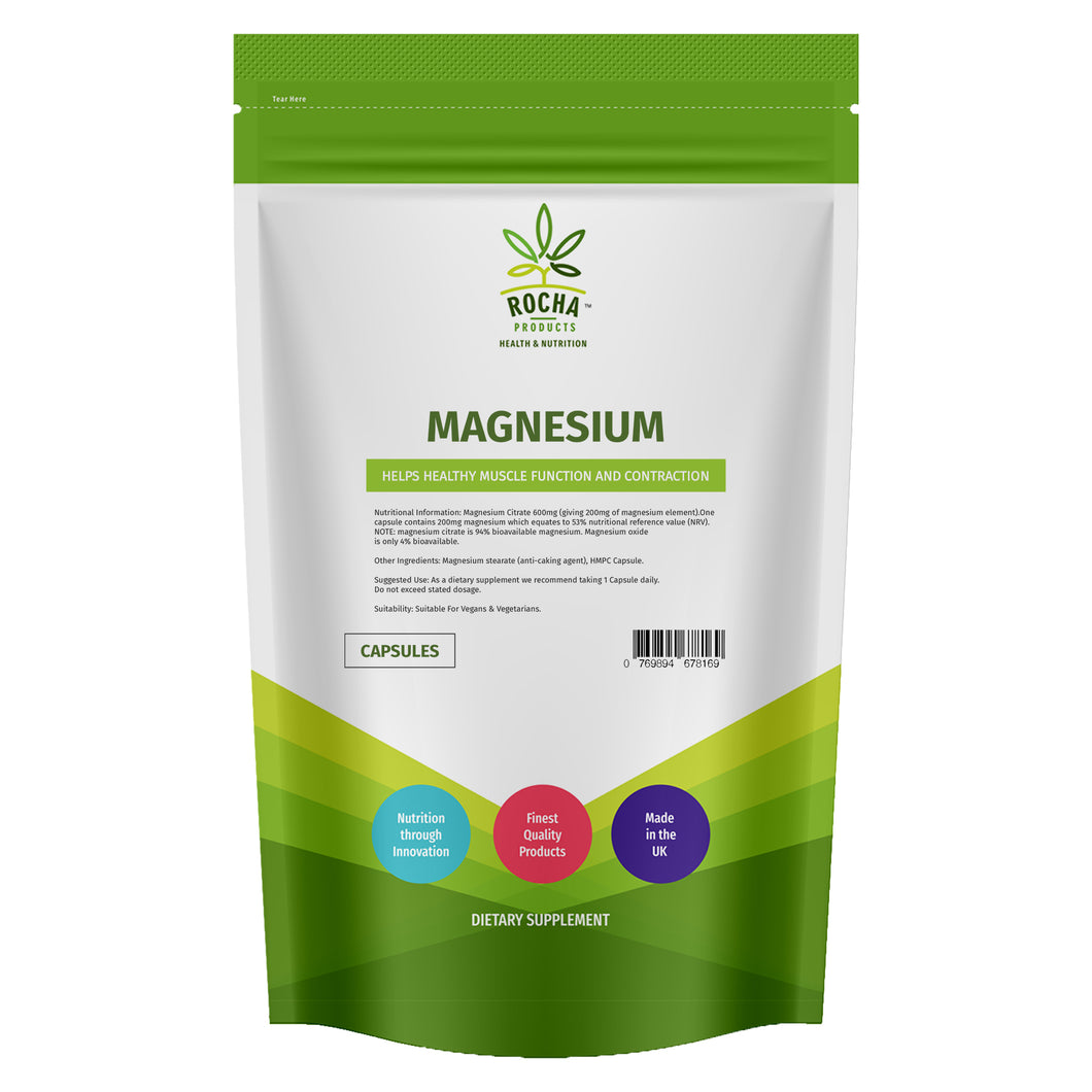 Magnesium Citrate Capsules - 600mg